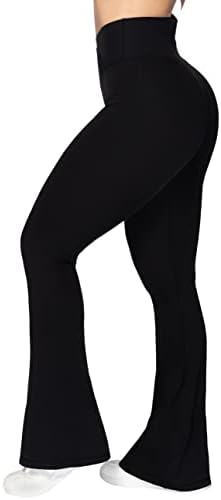 Sunzel Flare Leggings, Crossover Yoga Pants with Tummy Control,  High-Waisted and Wide Leg 